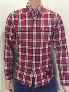 HARLEY-DAVIDSON MENS SHIRT RED PLAID LONG SLEEVE POCKET EMBROIDERED LOGO SMALL - Picture 1 of 11