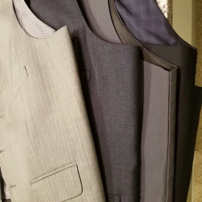 NEW Men's HART SCHAFFNER MARX Dress Suit Vest S M L XL Navy Grey Charcoal $150 - Image 1 of 4