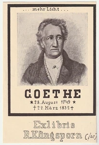 R. KLINGSPORN: Eigen-Exlibris, "Goethe: ...mehr Licht..." - Picture 1 of 1