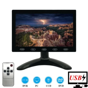 7" LCD PC HD Screen CCTV Monitor HDMI1/HDMI2/AV/RCA/USB/VGA/TF for Raspberry Pi - Picture 1 of 9