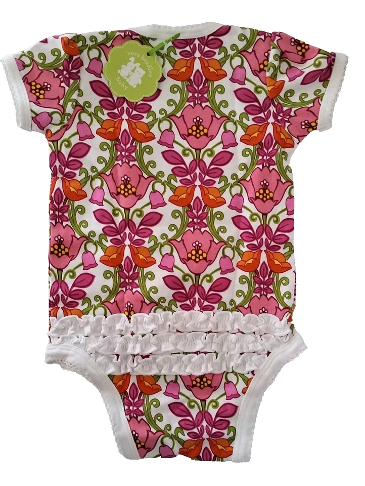 Vera Bradley Lilli Bell Baby Ruffle Bodysuit 6 to 9 Months