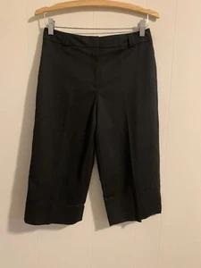 Talbots elegante schwarze Stretch Caprihose Größe 4 neu mit Etikett - Bild 1 von 4
