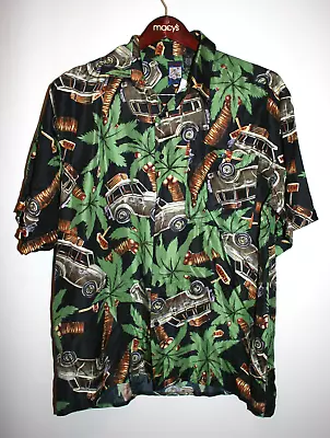NEW Mens Montage Tropics 100% Silk Hawaiian / Safari Trip Shirt Large L - Image 1 of 4