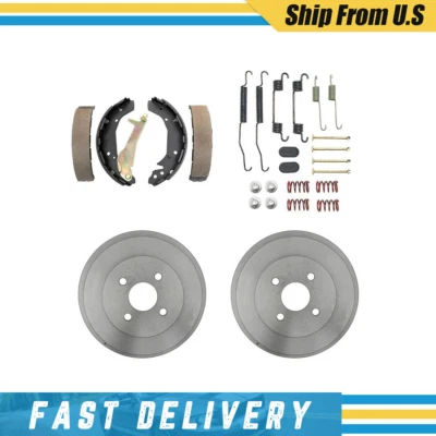 Se adapta a Pontiac G5 2009 2010 tambores traseros zapatas de freno y herrajes kit de resorte Foto 1 de 4