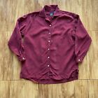 Vintage GAP Shirt Women's Small Rayon Button Up Long Sleeve Red 90's Y2K Blouse