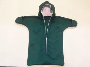 KELLY GREEN Fleece Baby Bunting, Baby Coat, Baby Outerwear 0-6 mo - Picture 1 of 1