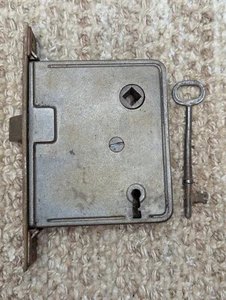 Antique Interior Mortise Lock Door Hardware #10-11-12 With Key - Picture 1 of 12