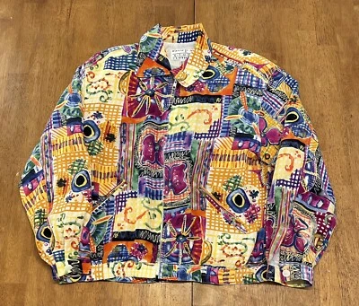 Chaqueta pequeña vintage Pacific Silk Studio Clothing Company 100 % seda Foto 1 de 4