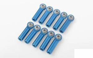 M3 / M4 Long Straight Aluminum Rod Ends BLUE (10) Z-S1675 RC4WD 22mm Traxxas - Picture 1 of 5