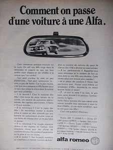PUBLICITÉ DE PRESSE 1968 COMMENT ON PASSE D'UNE VOITURE A UNE ALFA - ADVERTISING - Bild 1 von 1