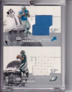 02 SP Authentic #AT2-HM Joey Harrington Donovan McNabb Authentic Dual Threads - Bild 1 von 2
