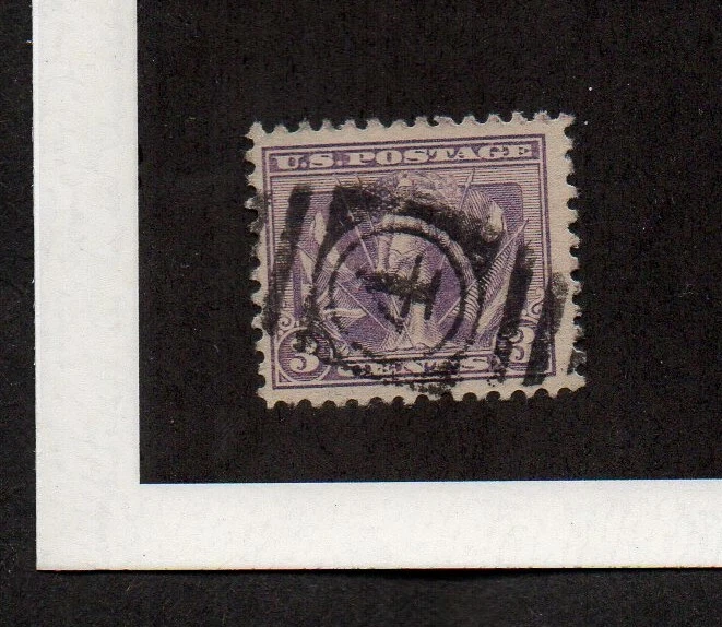 US #537, victory stamp, with “4” in duplex killer. - Image 1 of 1