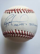 Ryan Howard Autographed ROML Baseball 100 HRs in 325 Games Howard COA