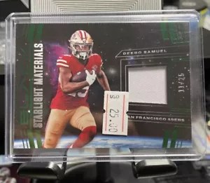 2022 Panini Black Deebo Samuel Starlight Materials Game Worn Patch /25 SF 49ers - Bild 1 von 2