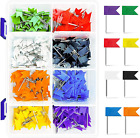 Colored Flag Travel Map Push Pins, 400 Pack Multicolored Decorative Map Tacks As