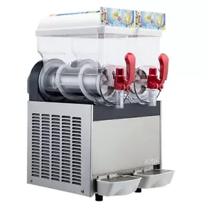 Kommerzielle Eis Slush Maschine Margarita Smoothie Frozen Drink Slushie 2X15L Tanks - Bild 1 von 9