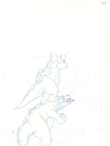 LITTLEFOOT AND SPIKE LAND BEFORE TIME ANIMATION DRAWING 021825- 147 HTF - Picture 1 of 1