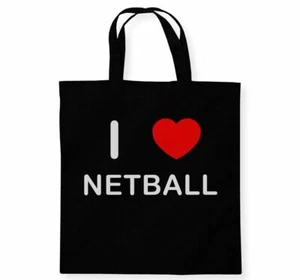Bolso de compras de algodón reutilizable Netball I Love - Imagen 1 de 8