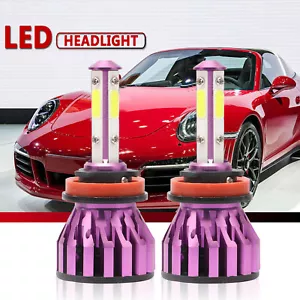2 x H11 H9 H8 200W 20000LM LED Headlight Bulb Kit Low Beam Fog Light 6000K White - Picture 1 of 12