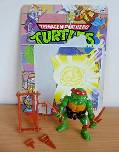 Vintage TMNT Turtles Raphael Figure With Cardback 1988 - Picture 1 of 8