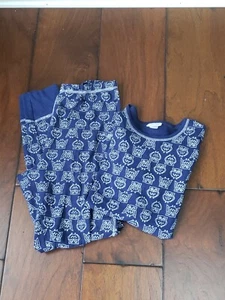 Girls Owl Sleepwear Pajamas Top and Bottom Blue Large Rena Rofe - Picture 1 of 6