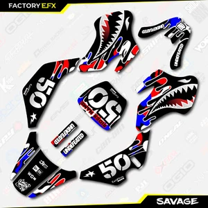 Red White Blue USA Savage Racing Graphics kit Fits 00-06 Suzuki JR50 JR 50 Decal - Picture 1 of 4