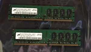 LOT 4GB Desktop PC RAM - 2x2GB DDR2 PC2 6400 Micron (Made in  Malaysia) - Picture 1 of 5