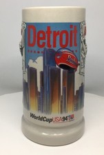DETROIT World Cup Soccer USA '94 stein 1994 Budweiser Busch mug  Stadium N4561