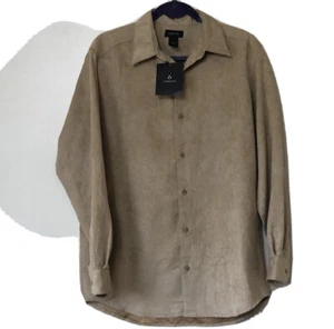 Men’s Claiborne Brand Long Sleeve Button Down Collard Shirt. Beige. Medium. NWT - Picture 1 of 8