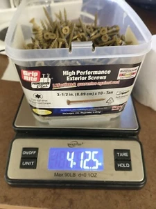 INCOMPLETE, Grip Rite LP312STT5 Grip Rite #10x3-1/2in Exterior Star Screws,Tan - Picture 1 of 5