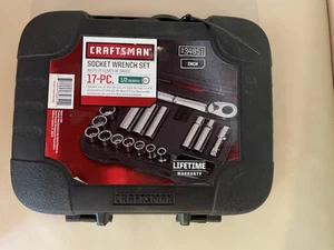 Craftsman NOS Socket Set 1/2-In Drive Inch \ 17 Piece Set Case USA 12 PT #934851 - Picture 1 of 2
