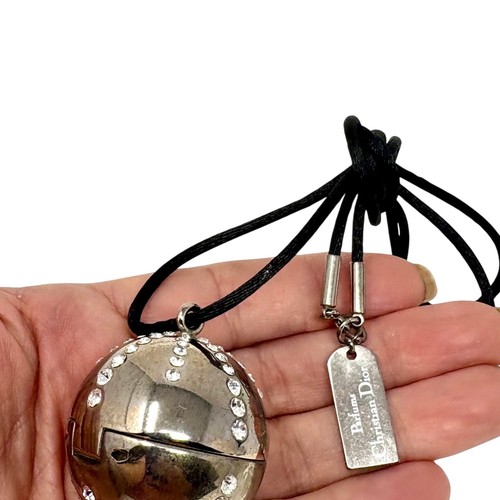 Collana gioiello Christian Dior DIORLIGHT sfera di cristallo ciondolo lucidalabbra 533