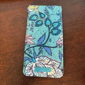 VERA BRADLEY Eyeglass Case, Quilted and Squeezable! Teal Blue - Picture 1 of 7