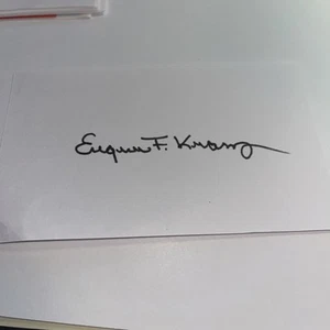 Eugene Kranz Signed  APOLLO 11 FLIGHT DIRECTOR 3x5 Index Card - Picture 1 of 1