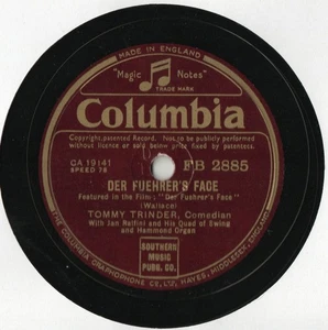 WW2 CLASSIC - TOMMY TRINDER - DER FUEHRER'S FACE - NO NO NO COLUMBUS - EX+ COND - Picture 1 of 3