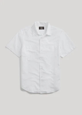 RRL Ralph Lauren Shirt Short Sleeve Oxford Solid White Cotton Shirt Men Large L - Image 1 of 2