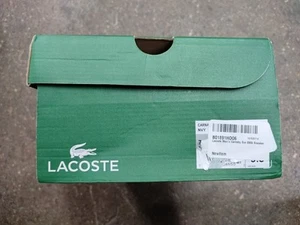 Lacoste Carnaby Evo Shoes Mens 9.5 Navy Blue Low Top Lace Up Sneakers Lifestyle - Picture 1 of 8