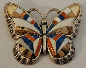 Pendentif épingle papillon incrustation multi-pierres à la retraite Carolyn Pollack en argent sterling - Photo 1/9