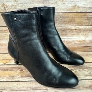 AGL Attilio Giusti Leombruni Black Classic Leather Ankle Boots 39.5 - Picture 1 of 9