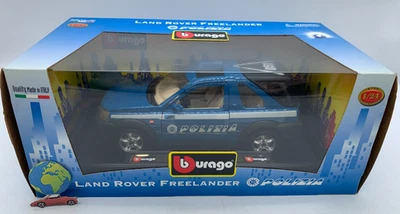 Bburago Land Rover Freelander 1998 Polizia, scala 1:24 - 1:25, vintage (3314) - Immagine 1 di 4