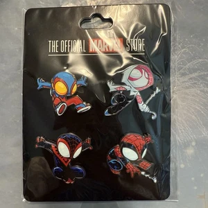 Marvel Spiderman Pin Set SDCC 2025 Skottie Young Miles Morales Spider Boy Gwen - Picture 1 of 2