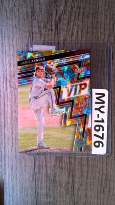 JAMIE ARNOLD 2025 PANINI NATIONAL VIP #RP14 PROSPECT HELLO PRIZM 19/45 - Image 1 of 2