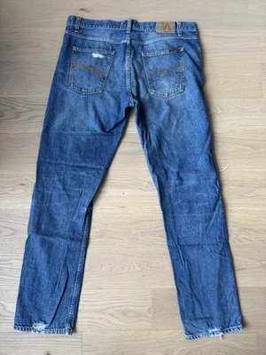 Jeans Nudie usados Gritty Jackson desgastados lavados 36x34 denim ligeros Foto 1 de 4
