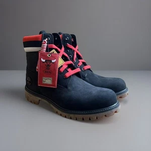 Timberland x Hardwood Classic NBA Chicago Bulls 6 Inch Boots - Mens US Size 9 - Imagen 1 de 13