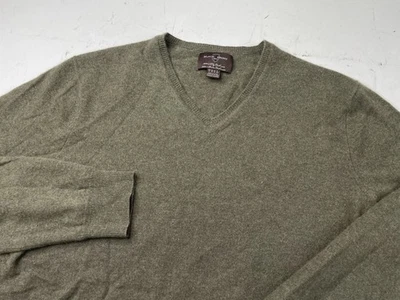 Suéter Pullover Negro Marrón 1826 Para Hombres 100% Cachemira Cuello en V Talla XL Verde Foto 1 de 4