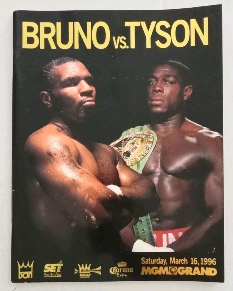 1996 Frank Bruno vs Mike Tyson Boxing OFFICIAL Program MGM vtg DON KING VEGAS - Image 1 of 4