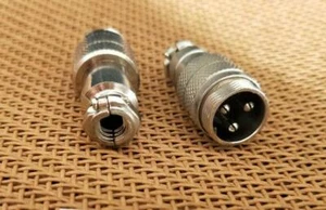 1 Aviation Radio Microphone 3 Pin Male Microphone Panel Chassis Connector Ada - Picture 1 of 1