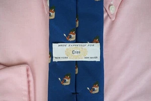 "Chipp blaue Poly Schläger Krawatte mit Natty Sherlock The Fox Sleuth" - Bild 1 von 4