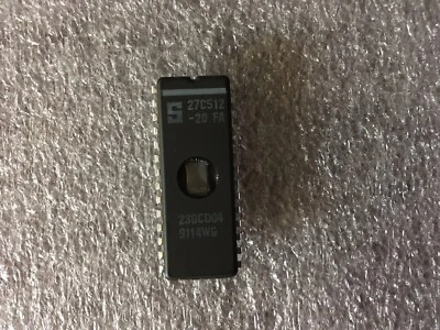 27C512-20FA IC UV-EPROM 64Kx8 512 KB 28-PIN DIP (1 PER LOT) - Image 1 of 4