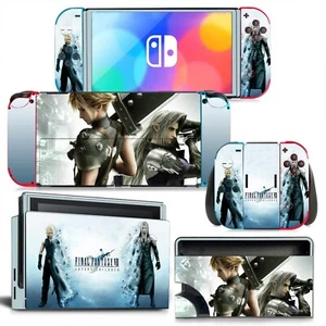Fianl Fantasy VII Skin Aufkleber Stickers + Schutzfolie Für Nintendo Switch OLED - Picture 1 of 2